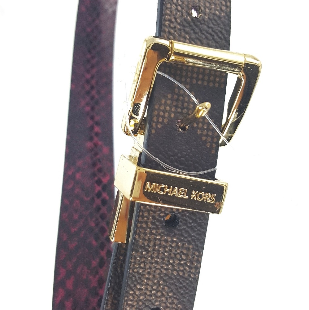 ⬇️ $35 Michael Kors Double Sided Belt MK Logo - Picture 2 of 8